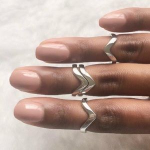 NURAZZI VEE RING DUO - Silver